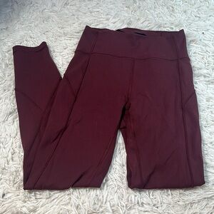 Lululemon In Movement Tight 25" *Everlux Garnet